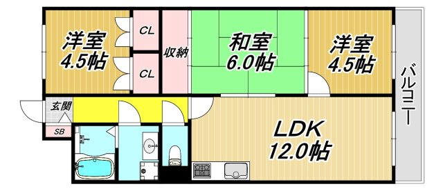 イマキタハイツ59の間取り