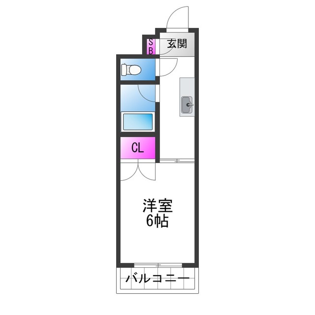 大阪市大正区泉尾のマンションの間取り