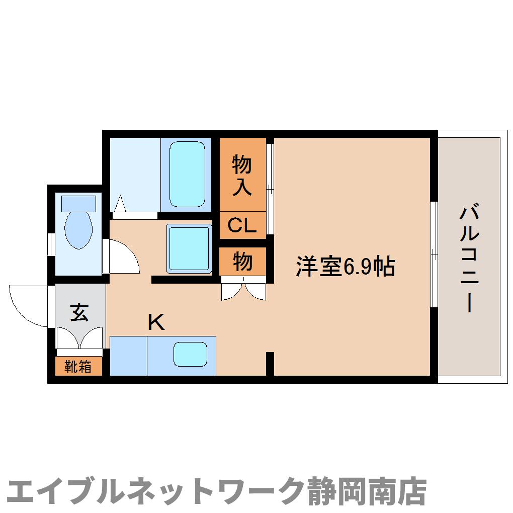 静岡市駿河区豊田のアパートの間取り