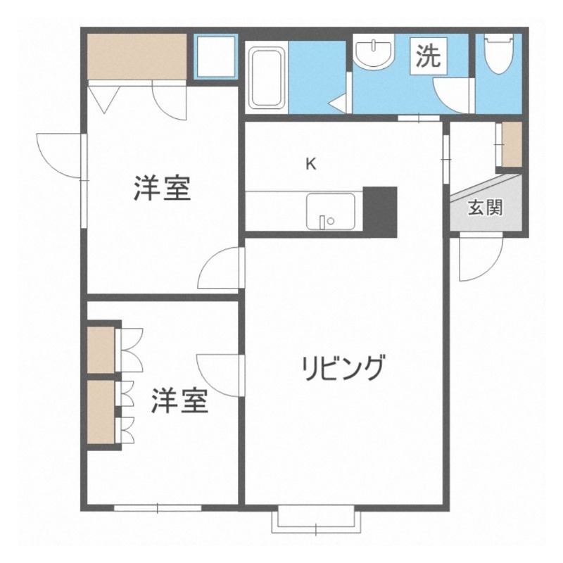 ハレ山鼻Bの間取り