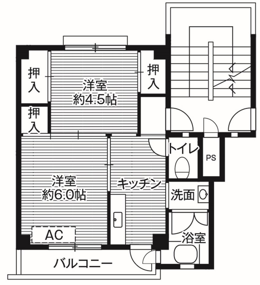 【黒部市金屋のマンションの間取り】