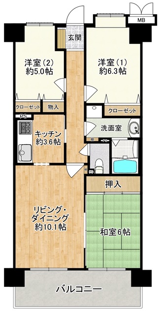 グレーシィ栗東オーブの間取り