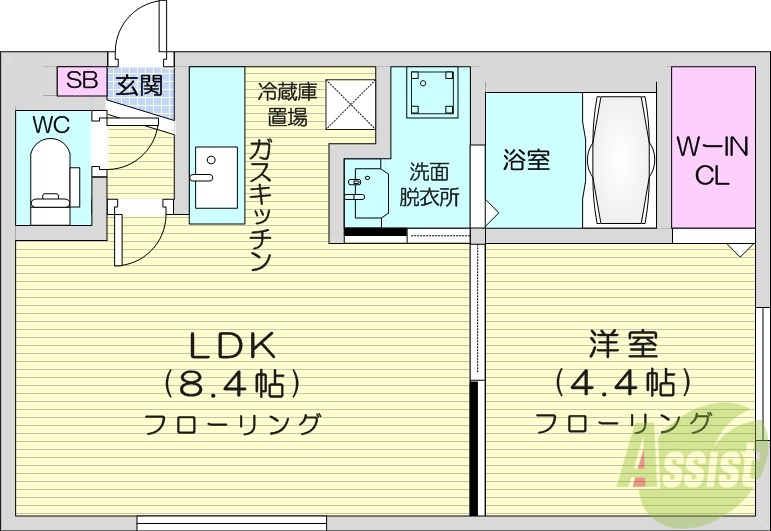 GIRAFFE東札幌の間取り