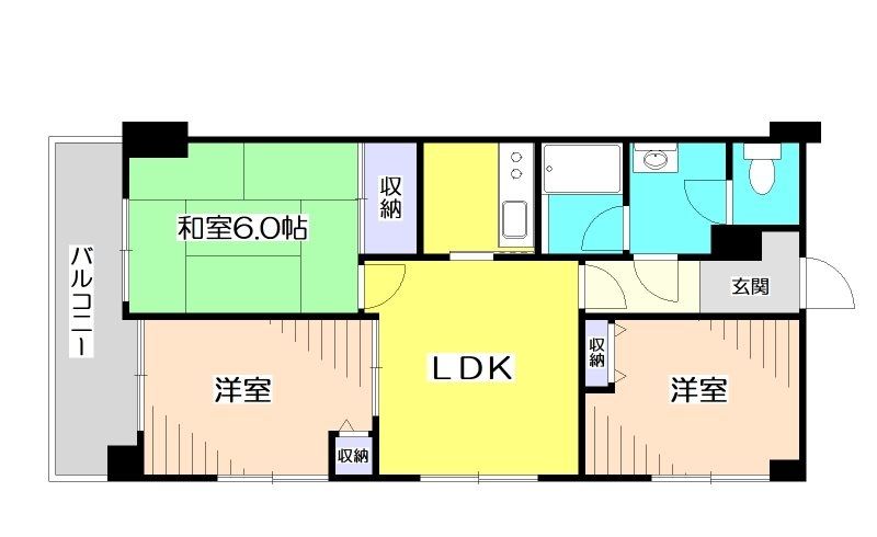 和光市南のマンションの間取り