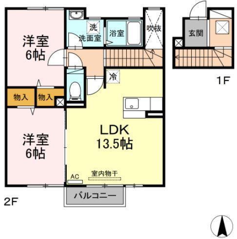 メゾン・ローズマリーＢの間取り