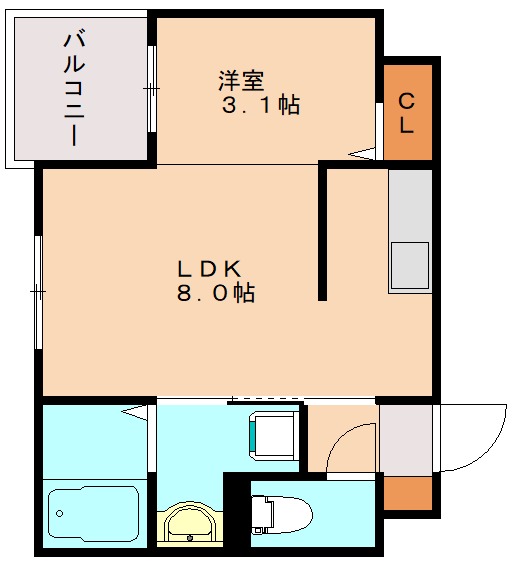 福岡市西区大字飯氏のマンションの間取り