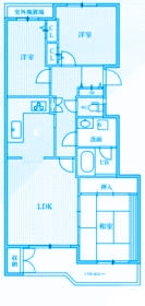 横浜市神奈川区中丸のマンションの間取り