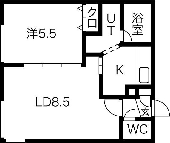 ＡＣＴＩＶＥ・Ｋ中の島の間取り