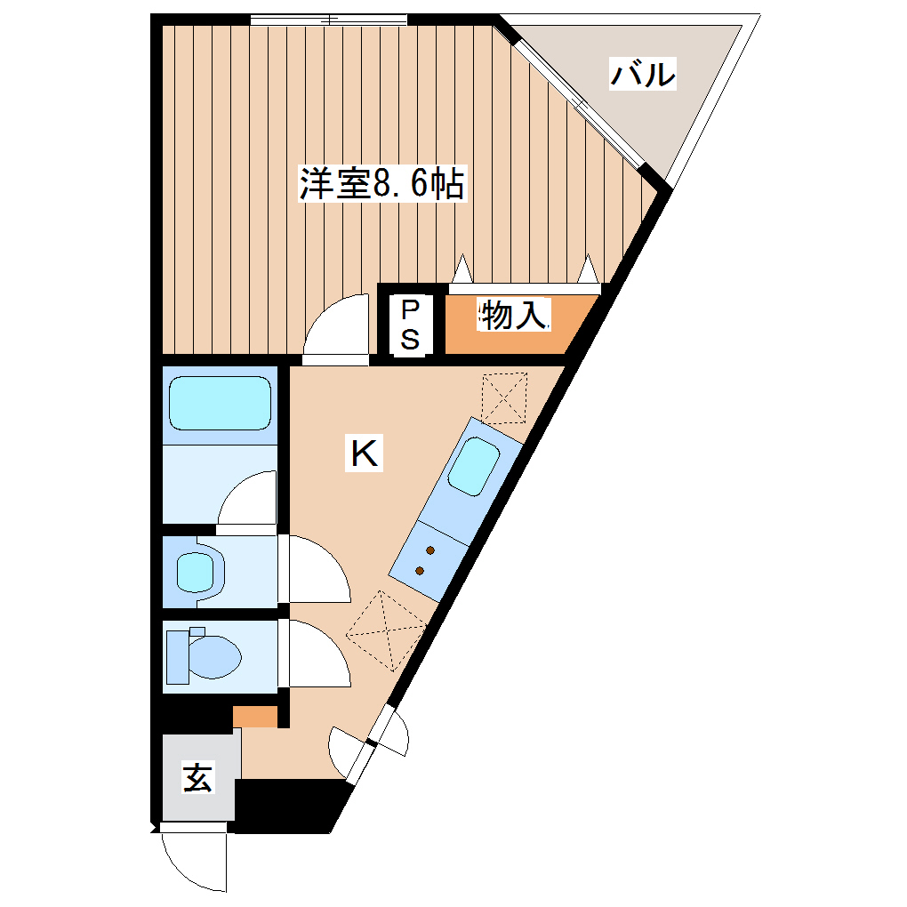 シティ連坊の間取り