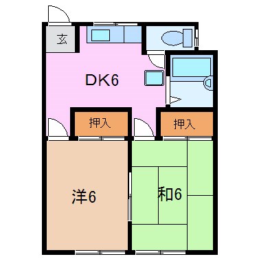 サカエハイツ　NO.2の間取り