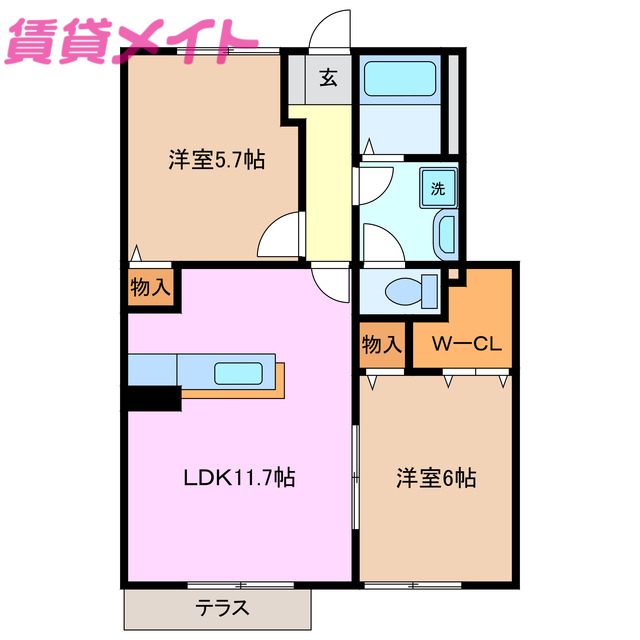 アルファパ－クIIの間取り