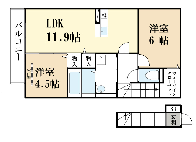 パレット狛田の間取り