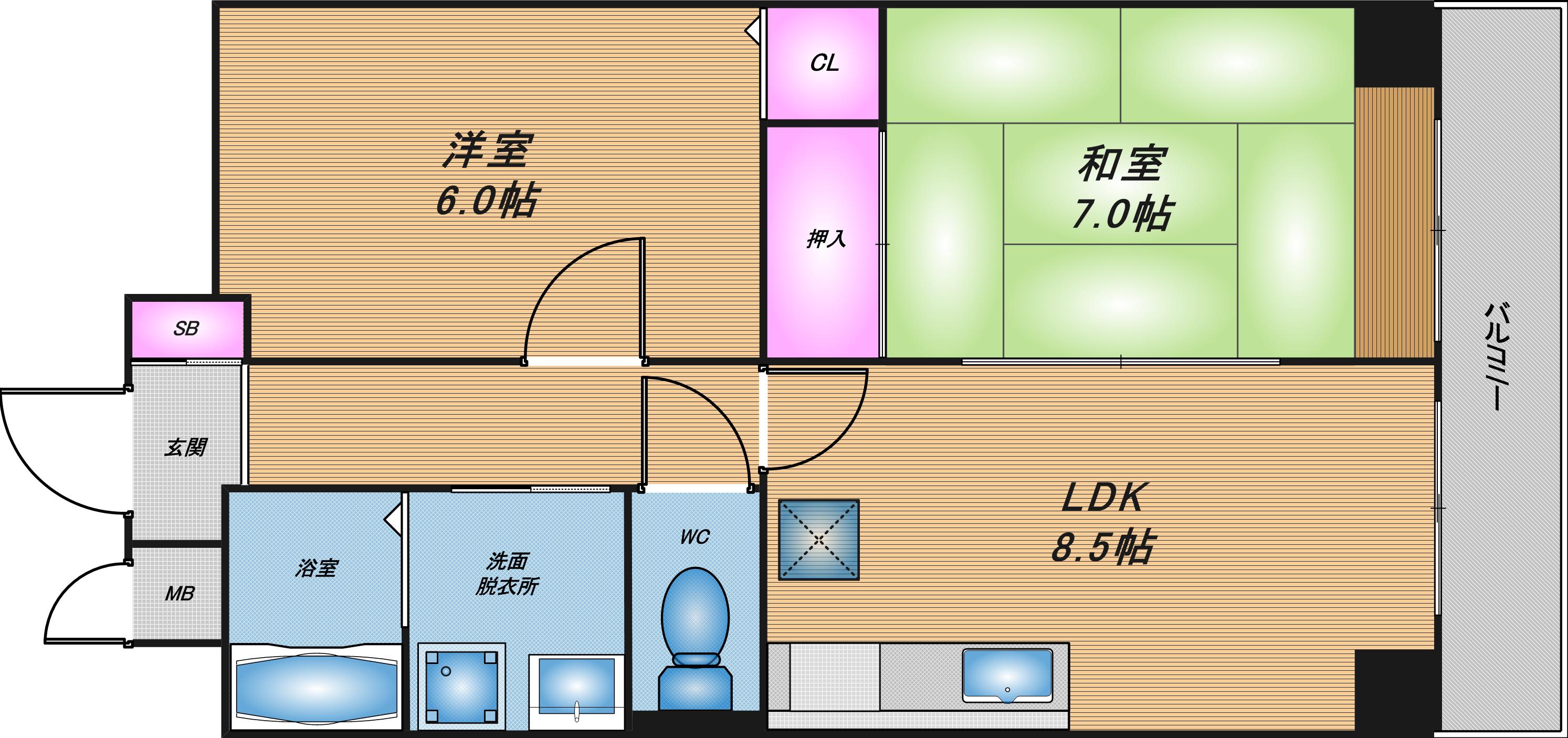 アドバンス渋川の間取り