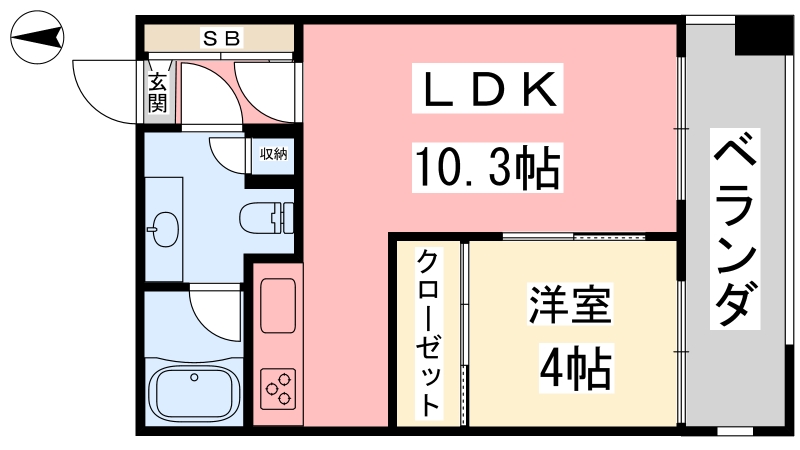 ヴァレーレ県庁前の間取り