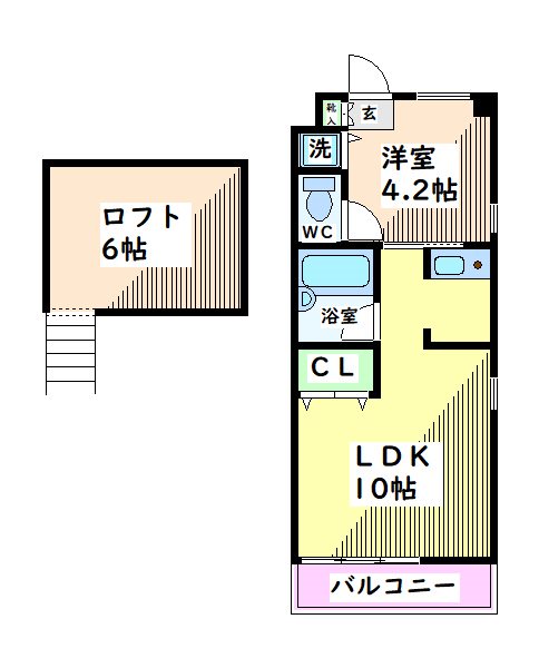 立川市幸町のマンションの間取り