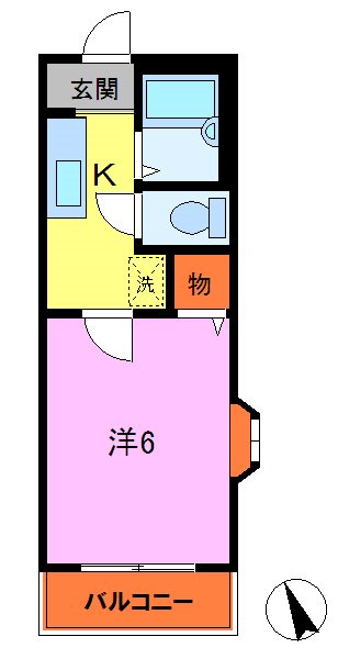 横須賀市追浜本町のアパートの間取り