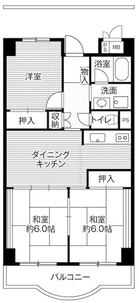 港区海岸のマンションの間取り