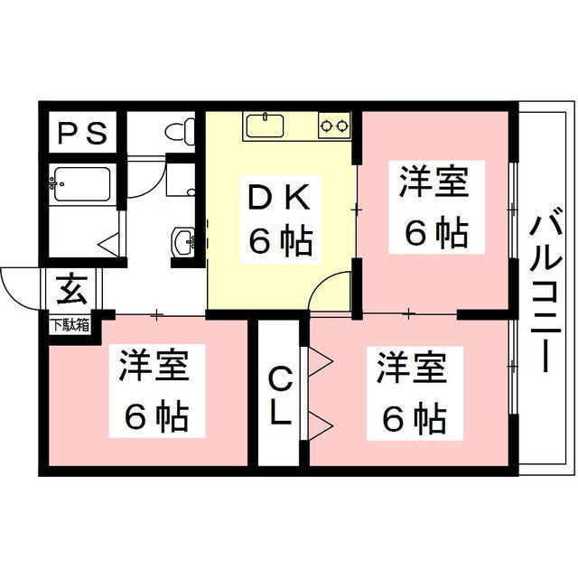 岐阜市鏡島精華のアパートの間取り