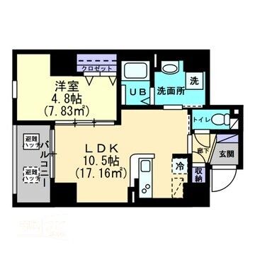 高松市藤塚町のマンションの間取り