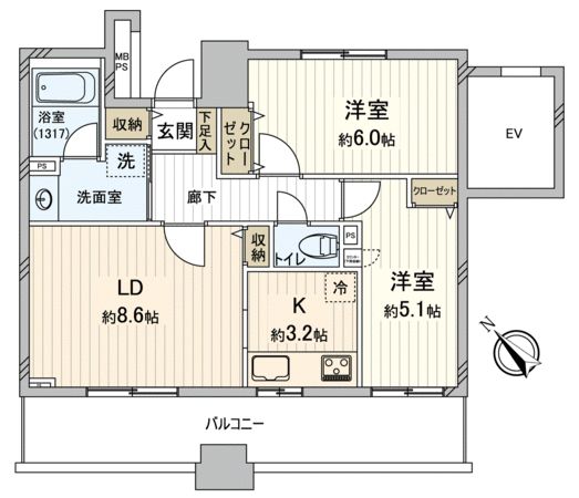 ライオンズマンション目白の間取り