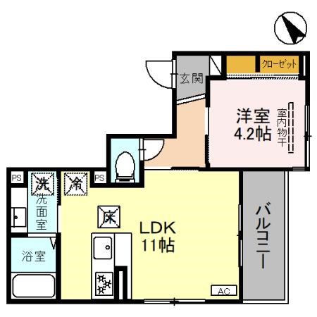 明石市藤江のアパートの間取り