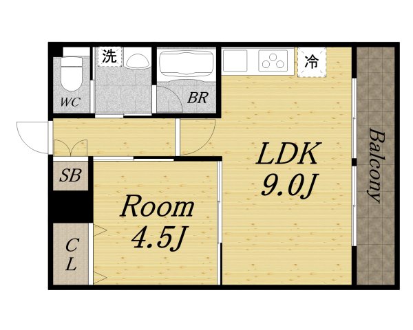 シャンテ中山の間取り