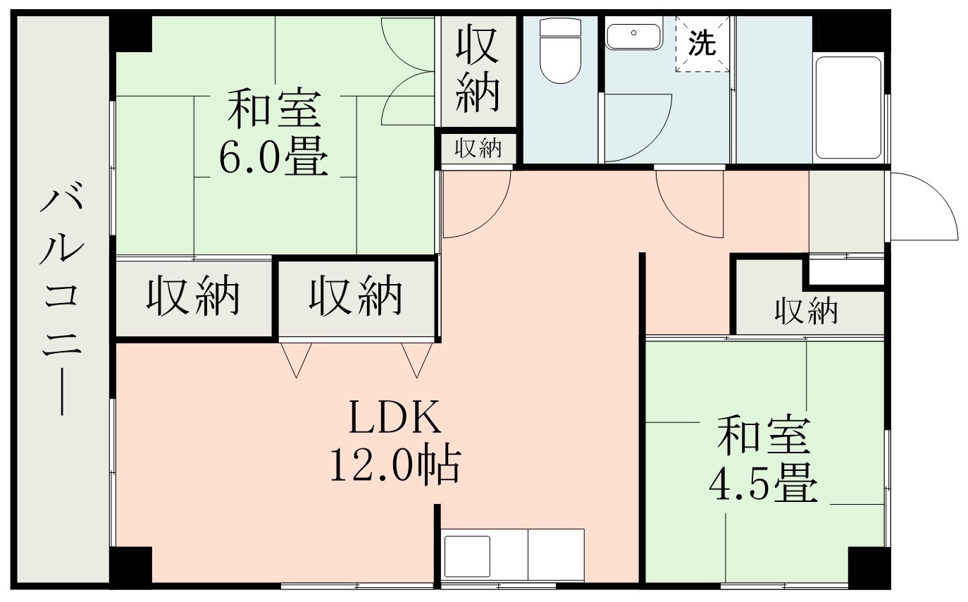 鹿児島市田上のマンションの間取り