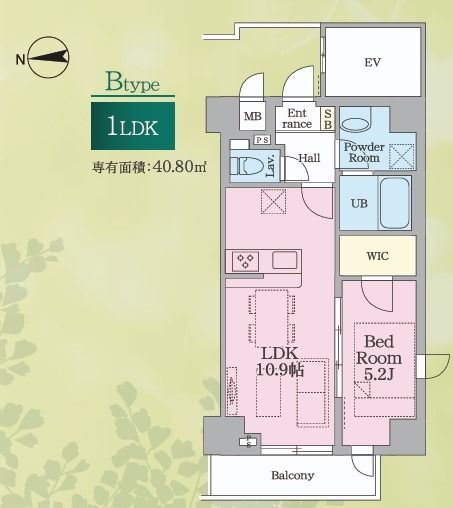 大田区萩中のマンションの間取り