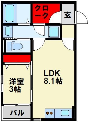 イルシオン戸畑の間取り