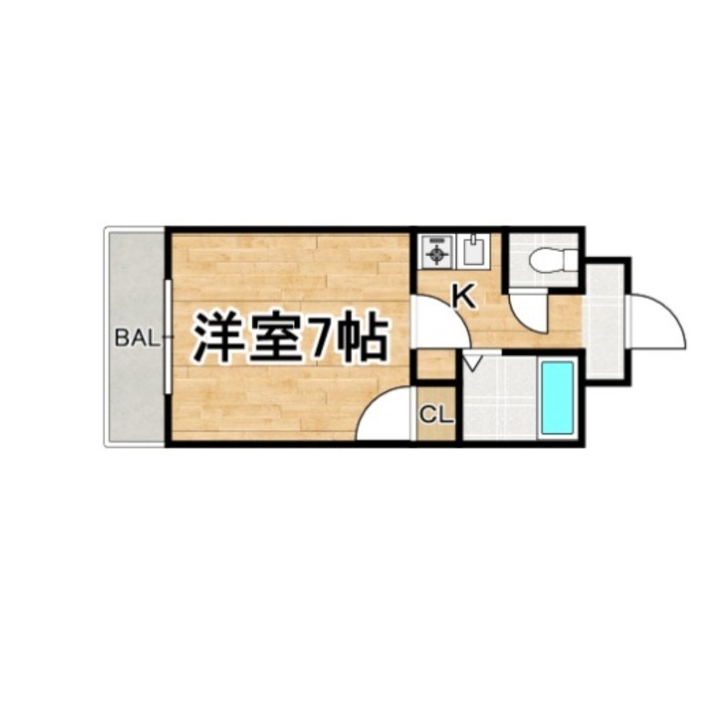 大野城市下大利のマンションの間取り