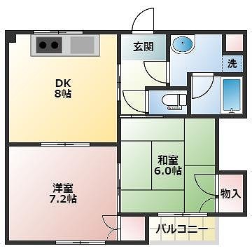 【高知市北秦泉寺のマンションの間取り】