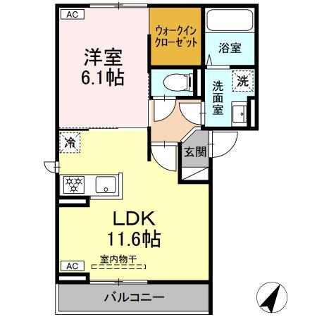 （仮）Ｄ－ＲＯＯＭ柳町の間取り