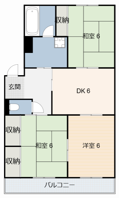 安城市古井町のアパートの間取り