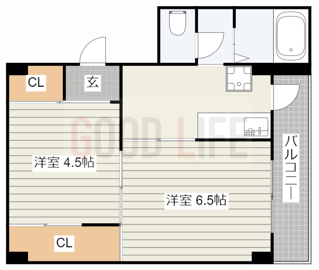 小野市天神町のマンションの間取り