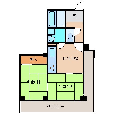 尼崎市東難波町のマンションの間取り