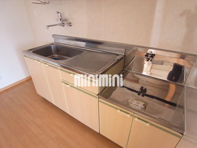 キッチン　ガスコンロ設置可能。シングルレバーです。