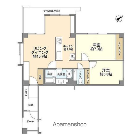 テラス岡本A棟の間取り写真