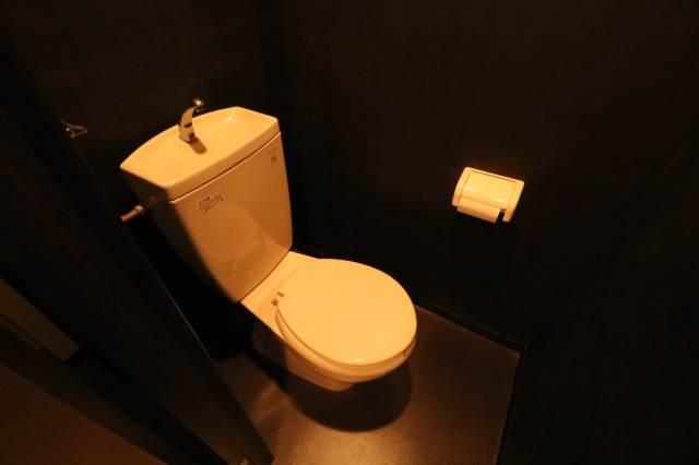 トイレ　トイレ、黒基調！