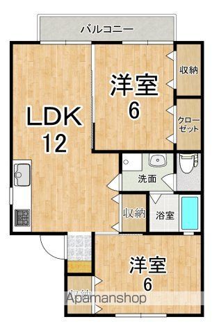 ＪＲ桜井線 櫟本駅 徒歩6分 2階建 築34年の間取り写真