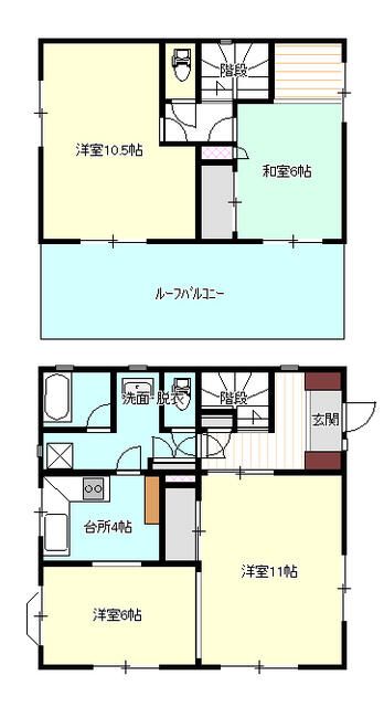 みやぎ台1丁目貸家の間取り写真