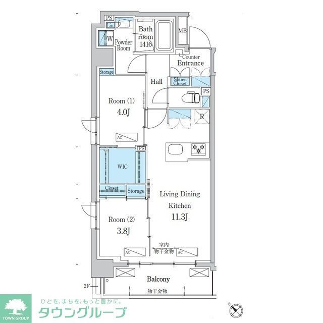 デュオフラッツ一之江Eastの間取り写真