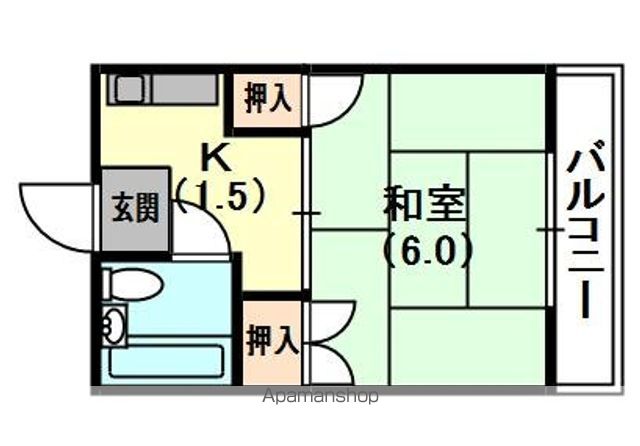 京阪本線 古川橋駅 徒歩7分 3階建 築43年の間取り写真