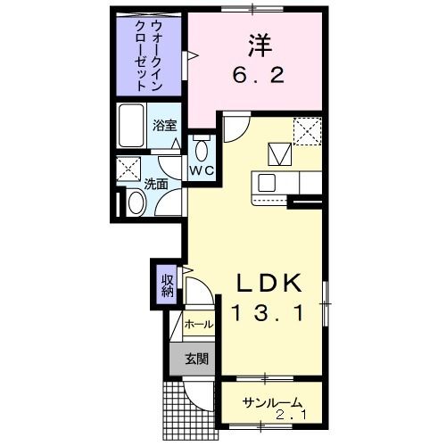 モデラート23 Aの間取り写真