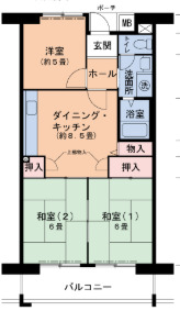グリーンヒルズ鷹取4号棟の間取り写真