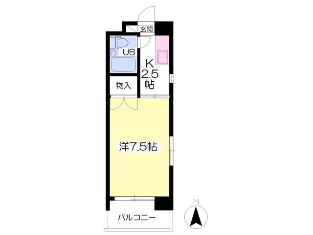 松山市緑町のマンションの間取り