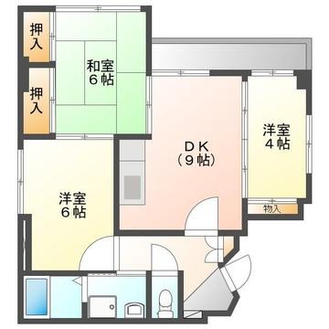 呉市東中央のマンションの間取り