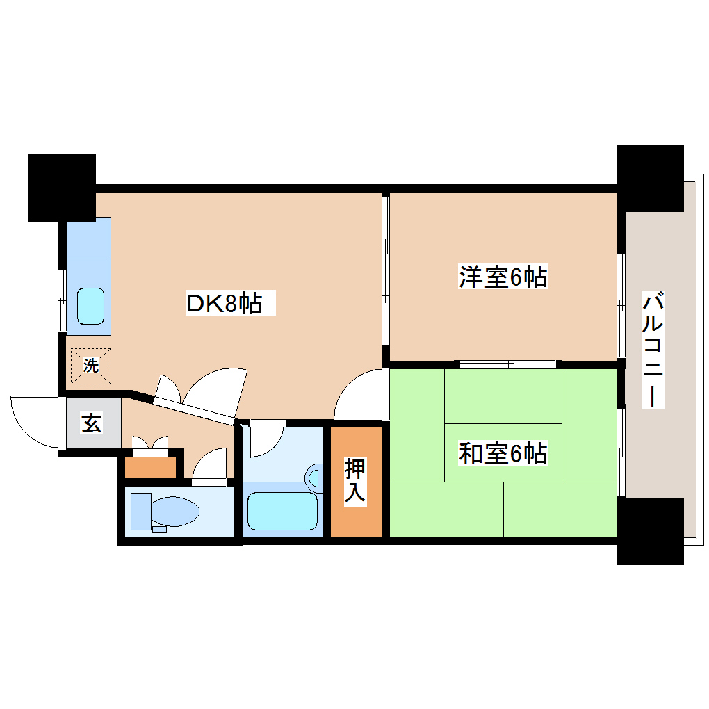 仙台市青葉区台原のマンションの間取り