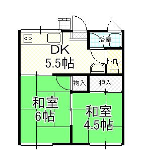 尾崎アパートの間取り