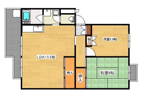 広島市西区井口台のマンションの間取り