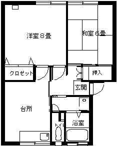 グロリアハイツ　A棟の間取り